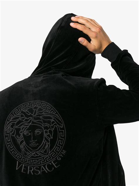 versace medusa velvet hoodie|Versace Medusa shirt men.